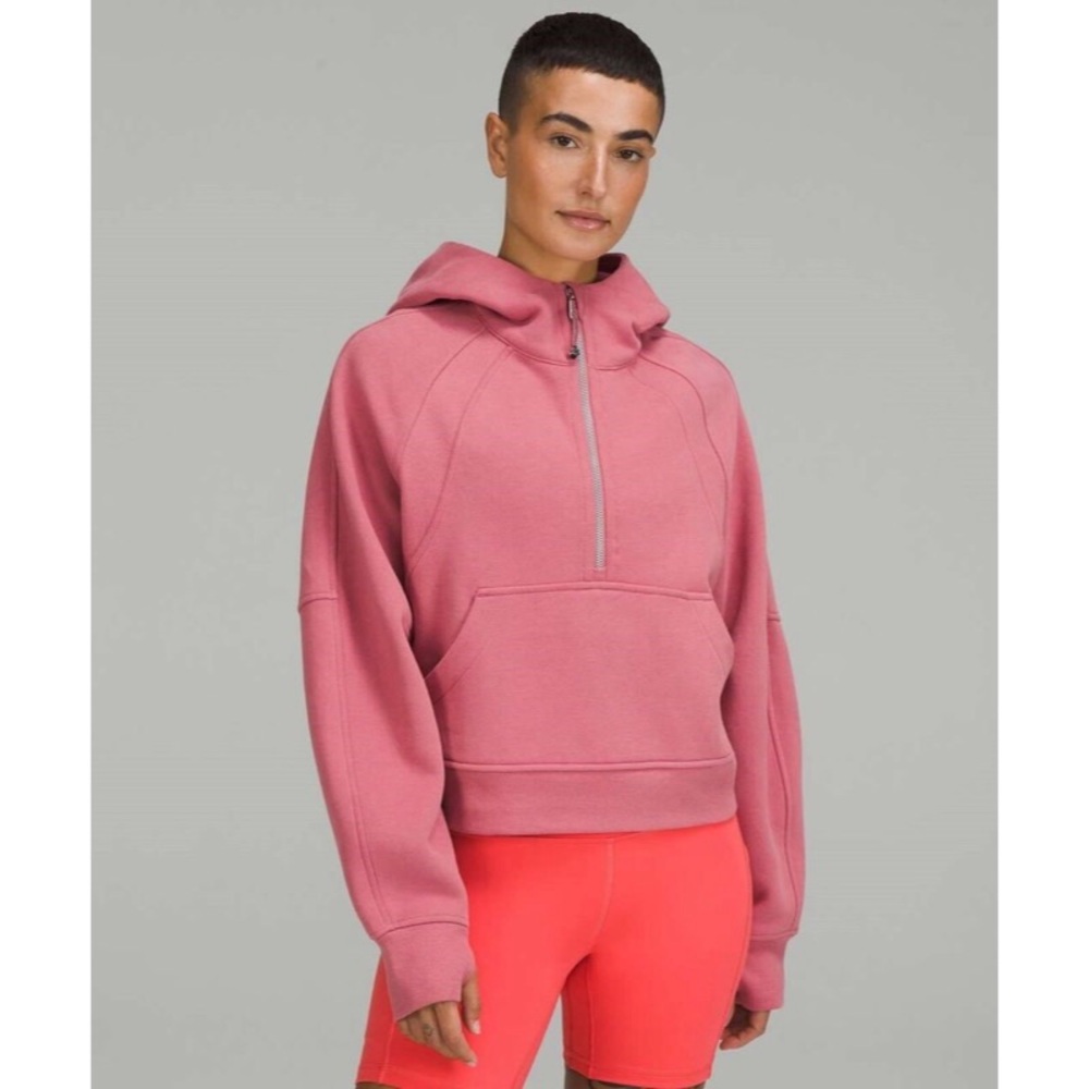 🆕 Lululemonn Scuba Oversizeded 1/2 Zip Hoodie in Brier Rose